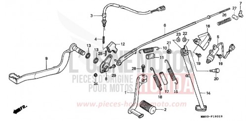 PEDALE/BEQUILLE (2) XL600VL de 1990